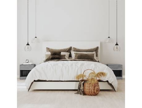 MAISON EXCLUSIVE Mesas de Cabeceira com Gaveta 2 Pcs Cinzento Sonoma