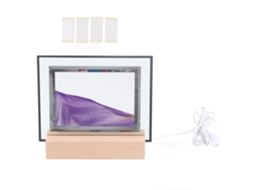 Luz Noturna de Pintura de Areia Móvel Quadrada 3d Dinâmica Led para Decoração Usb