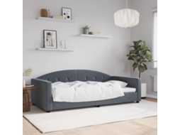 Vidaxl Sofá cama 100x200 Cm Veludo Cinzento escuro