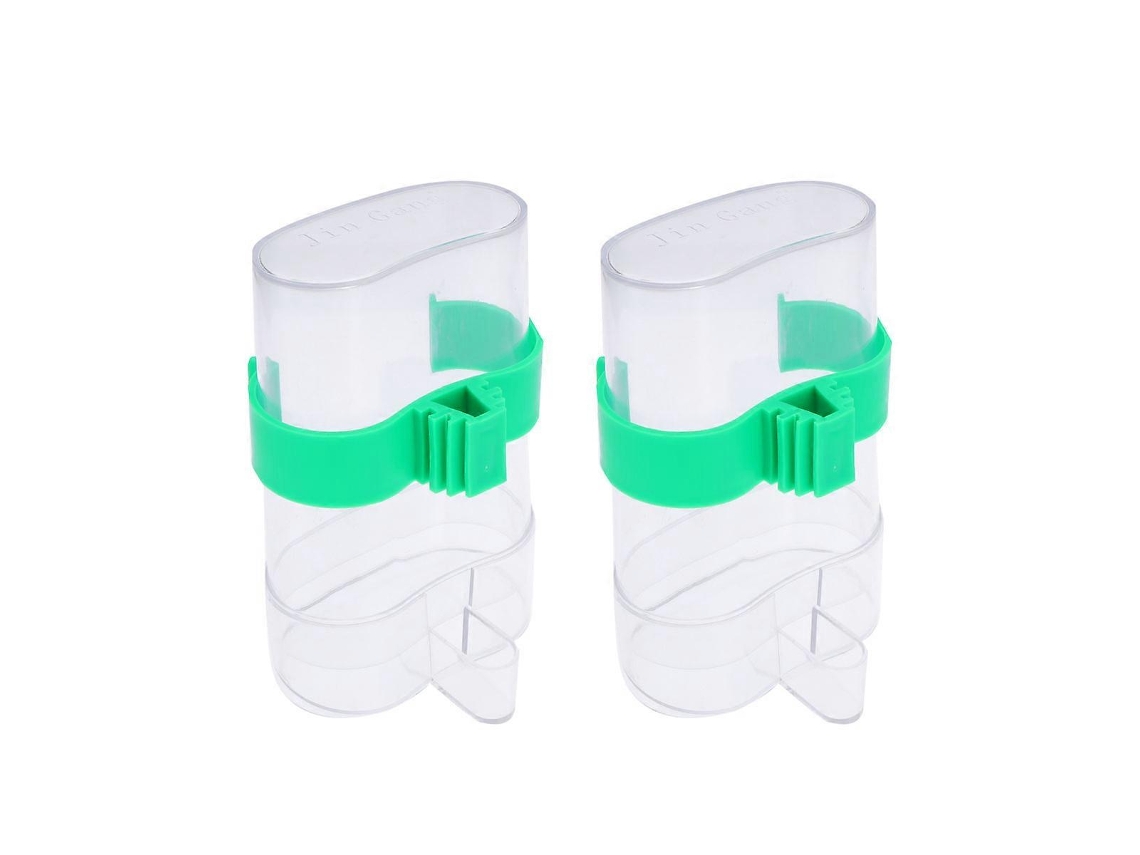 Conjunto de 2 Bebedouros Automáticos em Plástico Transparente para Pássaros AQUAFORGE