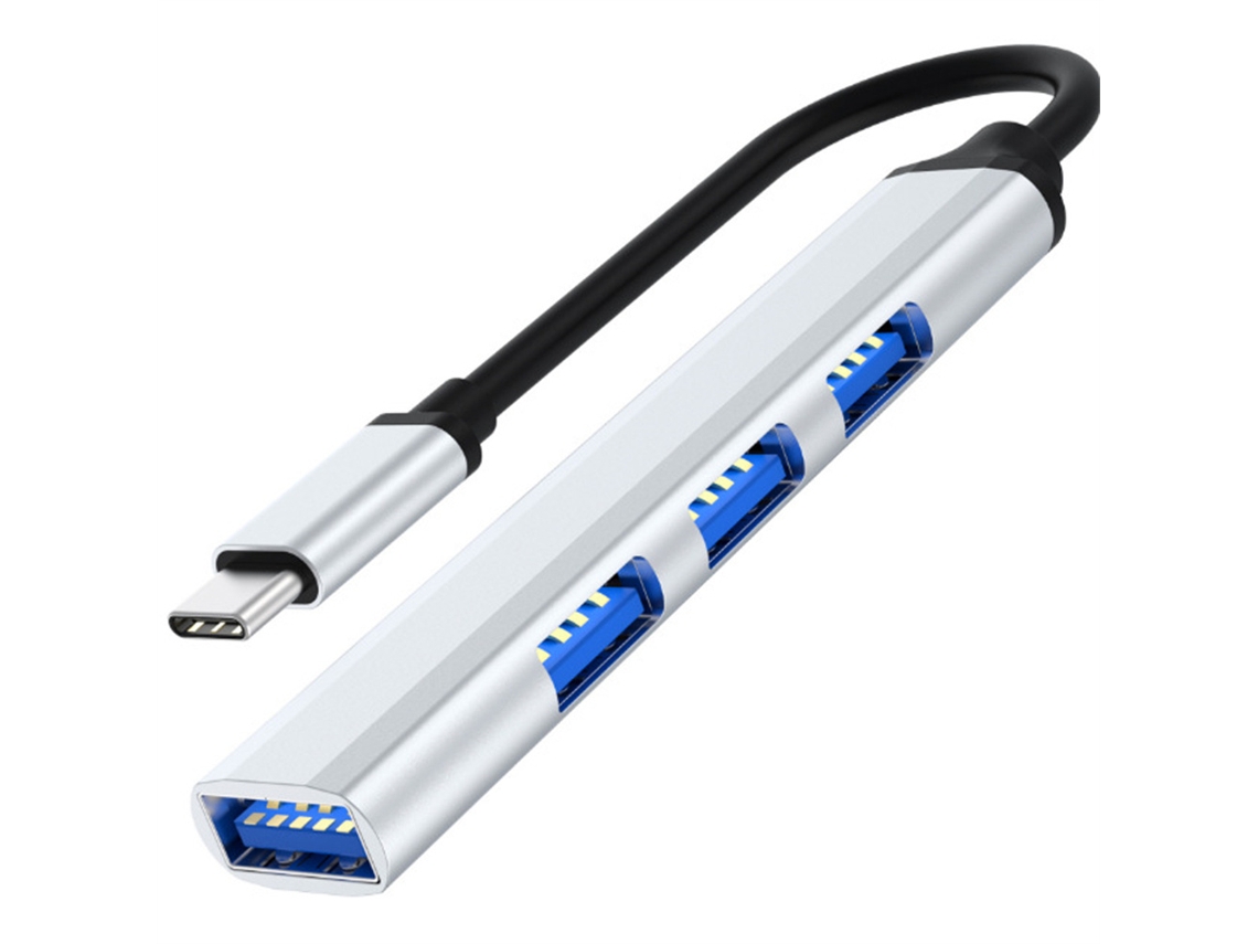 Hub GERTIZ USB Tipo C 3.0 3.1 4 Portas Multi Splitter