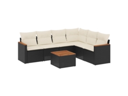 Garden Sofa Set, Garden Sofa Sets Vidaxl Preto Rattan / Vime (n/a)
