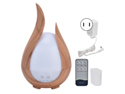 Umidificador Aromaterapia 200ml Luz Noturna LED 7 Cores Controle Remoto 100-240V Plug US S/MARCA