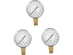 Conjunto De 3 Peças Com Manômetro E Medidor De Pressão De Água Para Filtro De Piscina E Jardim.