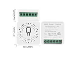 Módulo de Interruptor Wi-Fi Inteligente 16A, Controle por App, Voz, Temporizador, Automação Residencial, DIY | S/MARCA