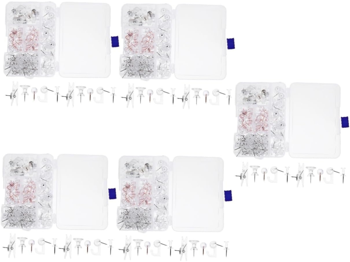 Conjunto Com 5 Caixas De Tachinhas Multifuncionais, Acessório Prático