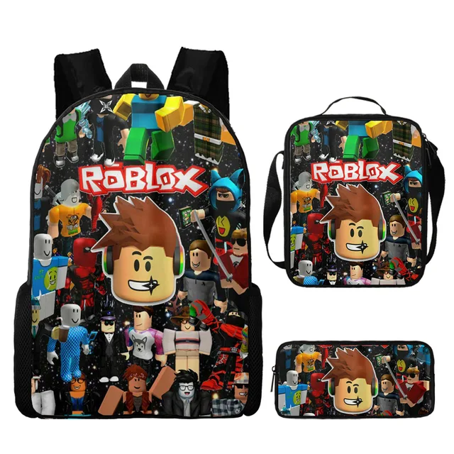 Mochila Escolar, 3 Peças, Desenho Animado, Estudantes AQUAFORGE