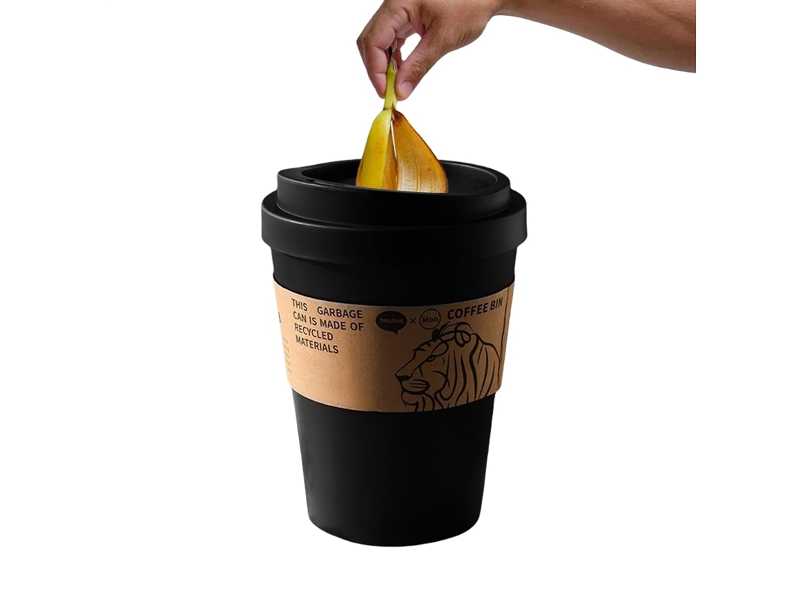 Lixeira Em Formato De Xícara De Café Com Tampa Articulada