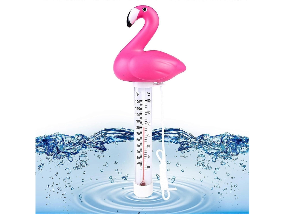 Termômetro Flutuante Para Piscina Com Cordão Prático, Termômetro Para Piscina, Termômetro De Água Para Piscina, Banheira, Piscina E Lago (flamingo)