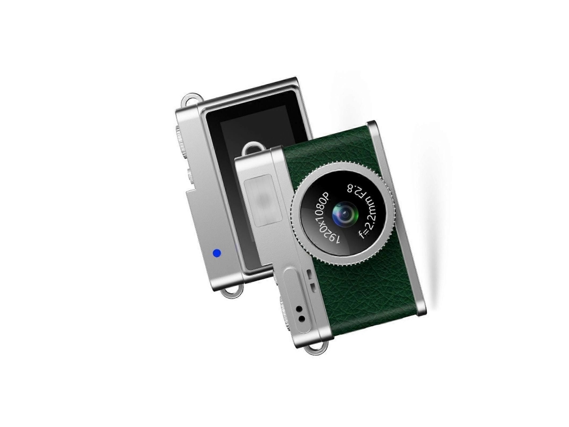 Mini Câmera de Chaveiro 1080p Mini Câmera Digital Retrô Pequena e Portátil Gravador de Vídeo de Bolso para Viagens e Estudos Branca ELECTVAULT1