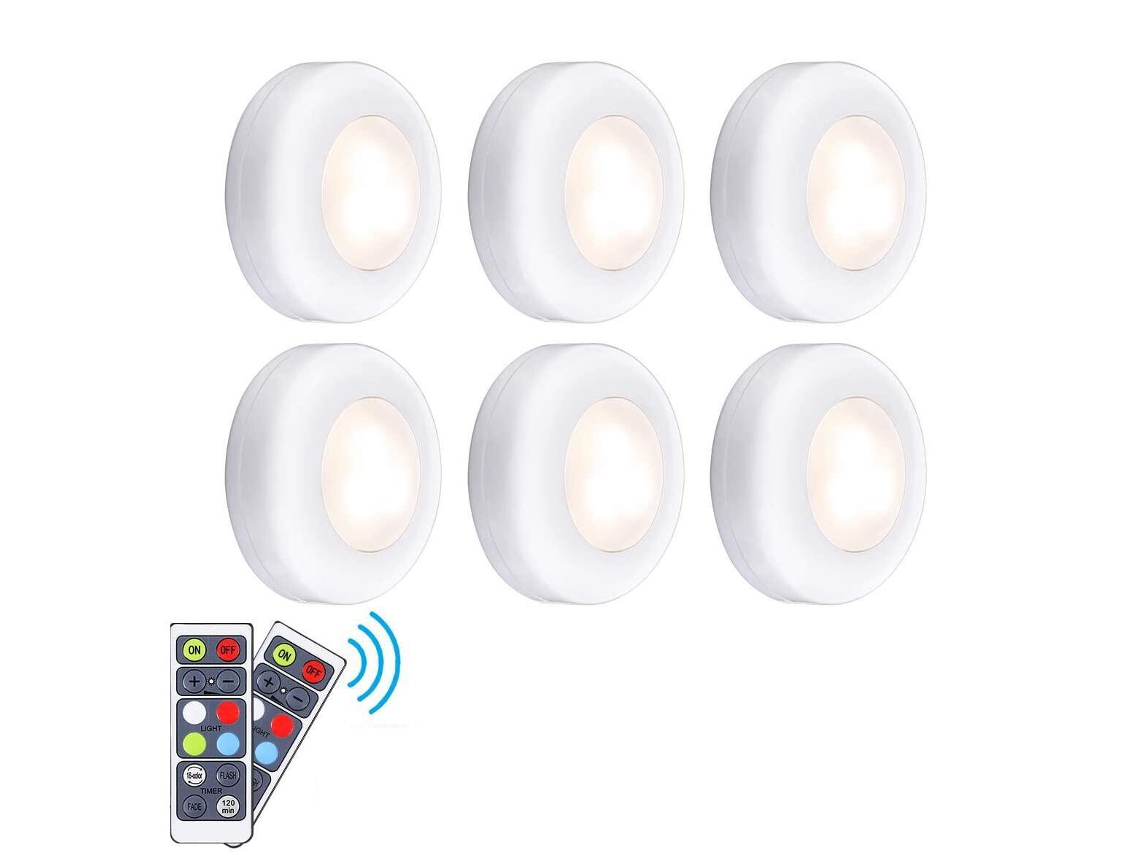 MEOIRUERY Luzes Led De Disco Com Brilho Regulável, Luzes Multicoloridas Para Armários Com Função De Toque Sem Fio, Luz De Fácil Instalação Para Colar Sob O Armá
