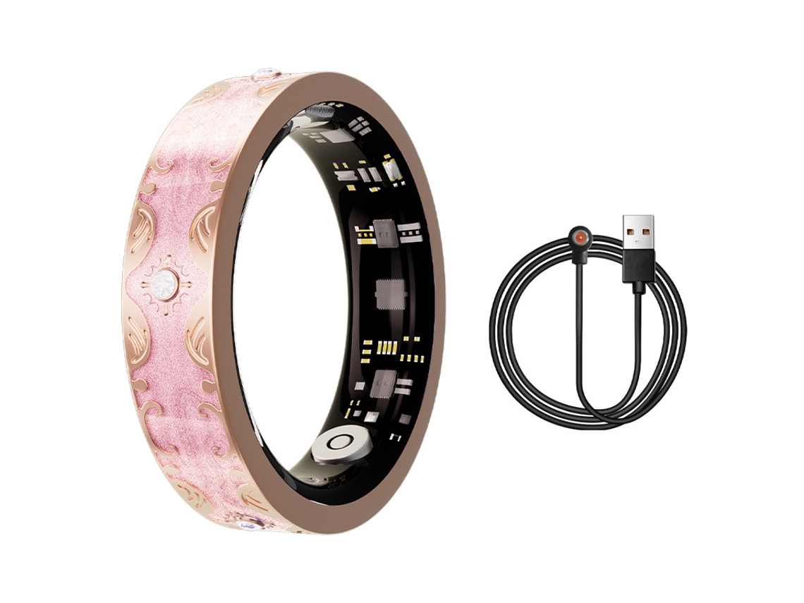 Smart Ring Hexinyigjly Ideal Para Monitoramento De Atividades Físicas E Do Sono Feminino (rosa - Tamanho 7)