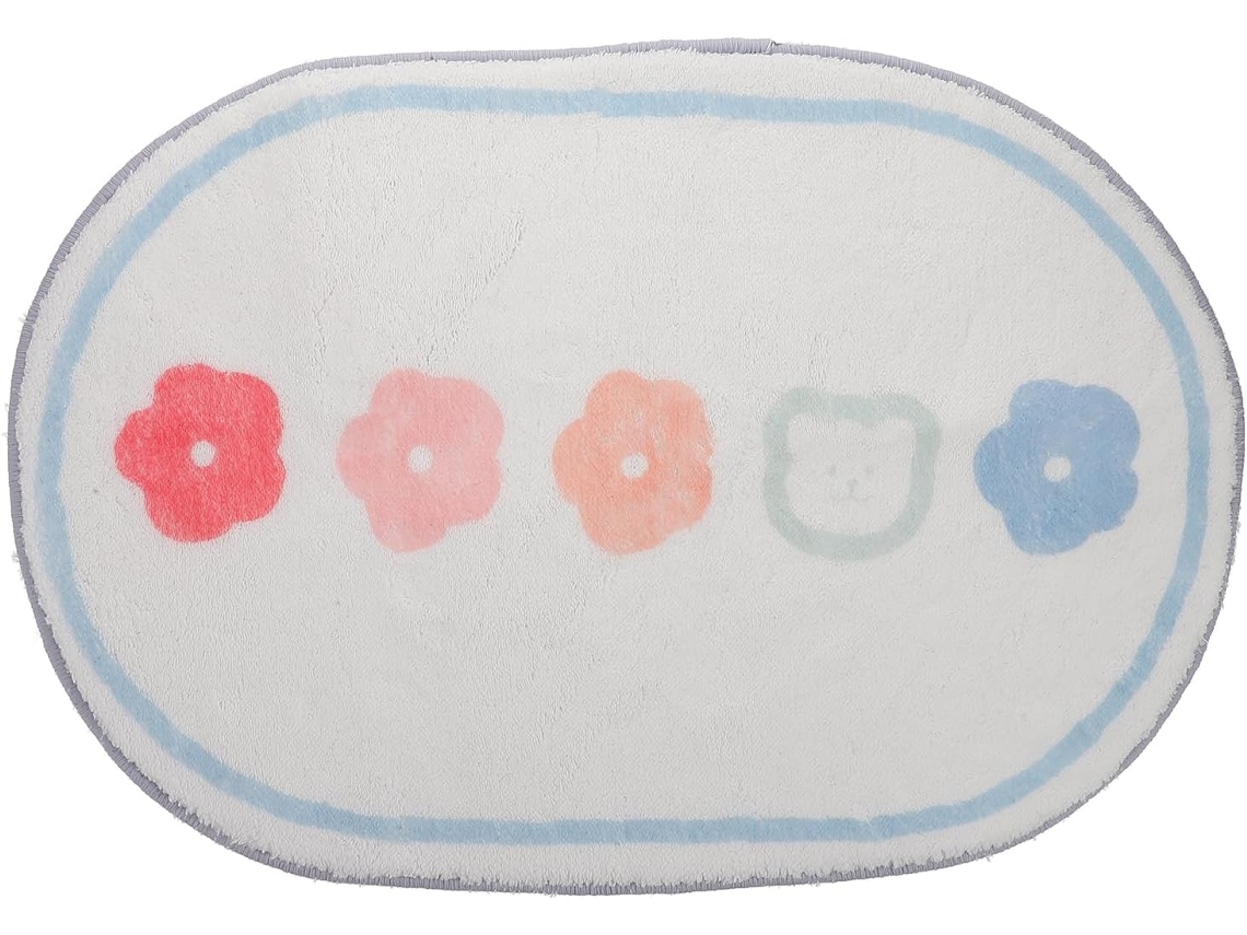 Tapete de Banho Floral Antiderrapante para Quartos de Meninos e Meninas CHABERLU