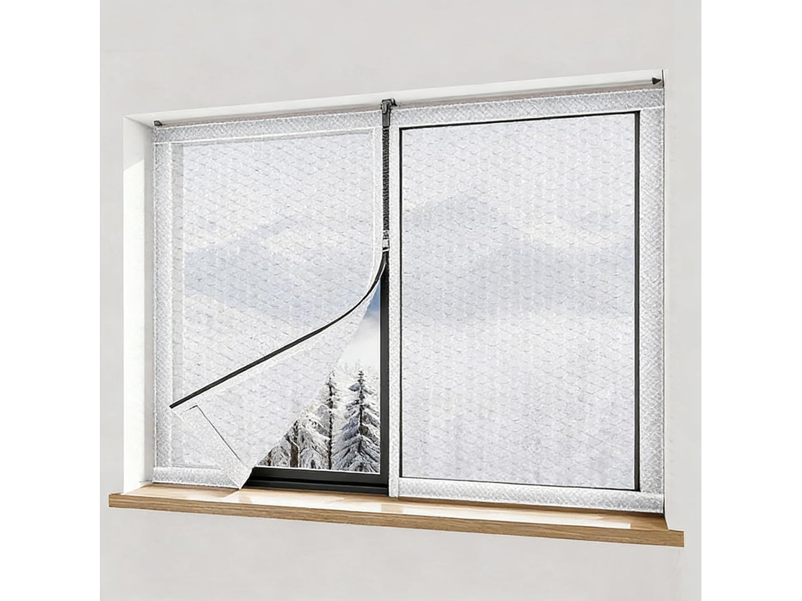 Película de Isolamento Térmico para Janelas Material Espesso Kit Inverno Alta Durabilidade S/MARCA