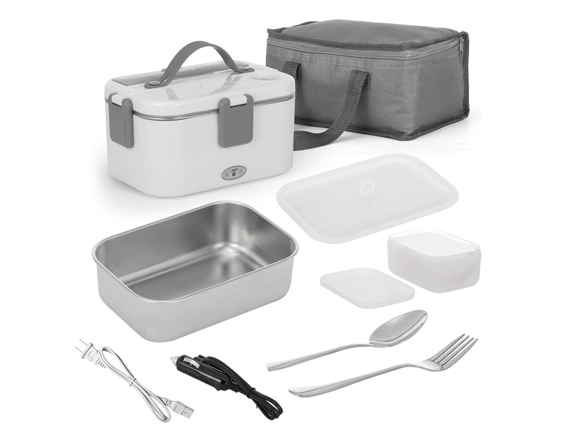 Caixa de almoço elétrica 80w 1,5l inox com bolsa isolante | S/MARCA