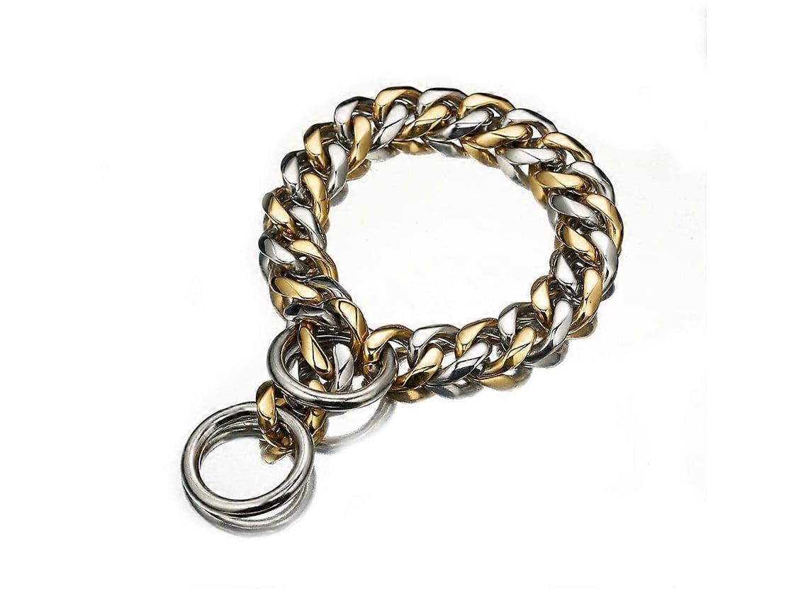Colar De Aço Titânio Para Cão, Fácil De Usar, Prático E Resistentecolourgold + Silver