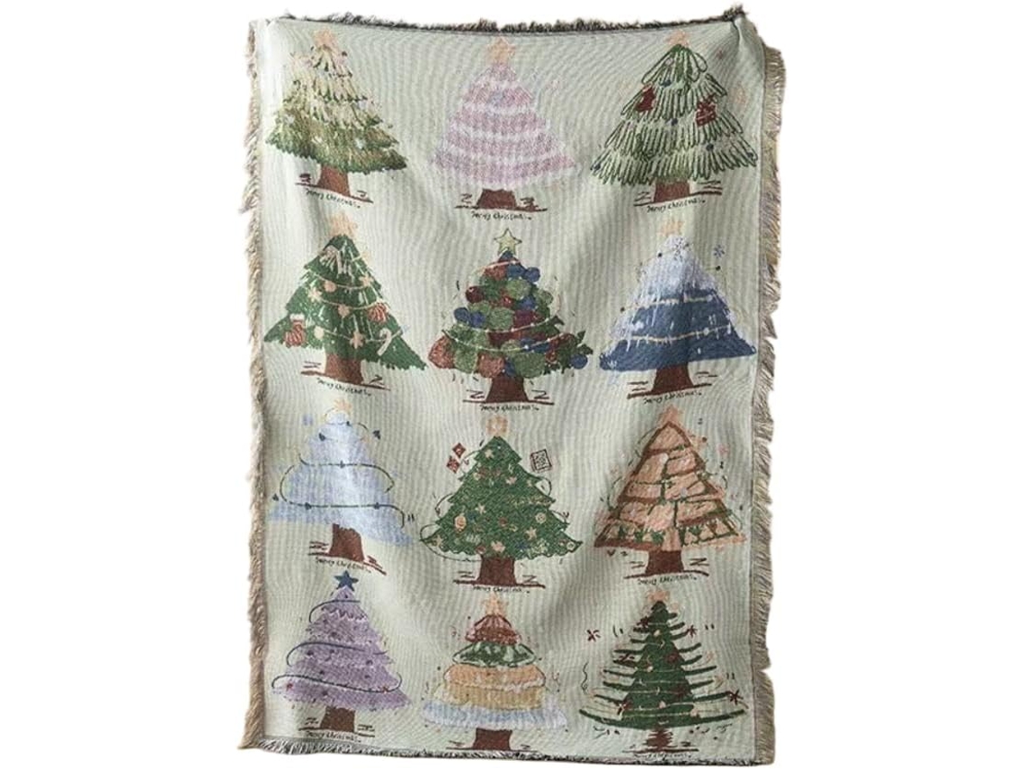 Manta Decorativa de Natal Syjym para Sofá Lazer Série Natalina, Ideal para Quarto, Sala de Estar