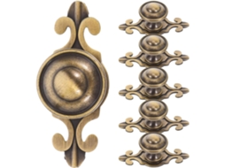 Puxadores Decorativos Outanaya De Latão Com Furo Único, Conjunto De 6 Peças, Design Europeu Elegante, Fácil Instalação