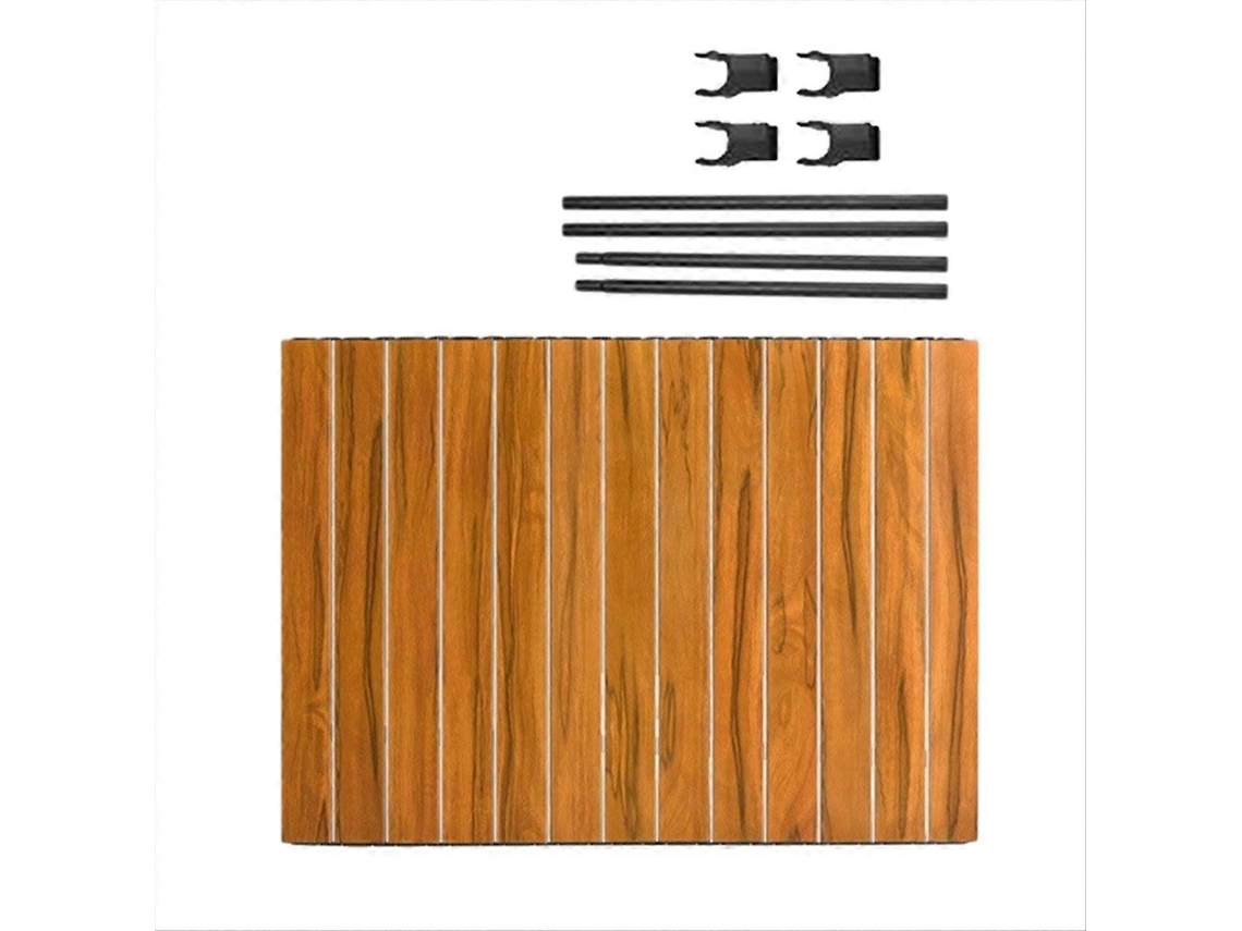 Mesa Dobrável Portátil Com Tampo De Madeira, 12,7 Cm (5 Polegadas)