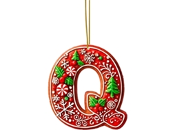 Décoration De Sapin De - 26 Letras Vermelhas - Mini Letras Do Alfabeto Em Acrílico 2d À Suspensão - Motivo