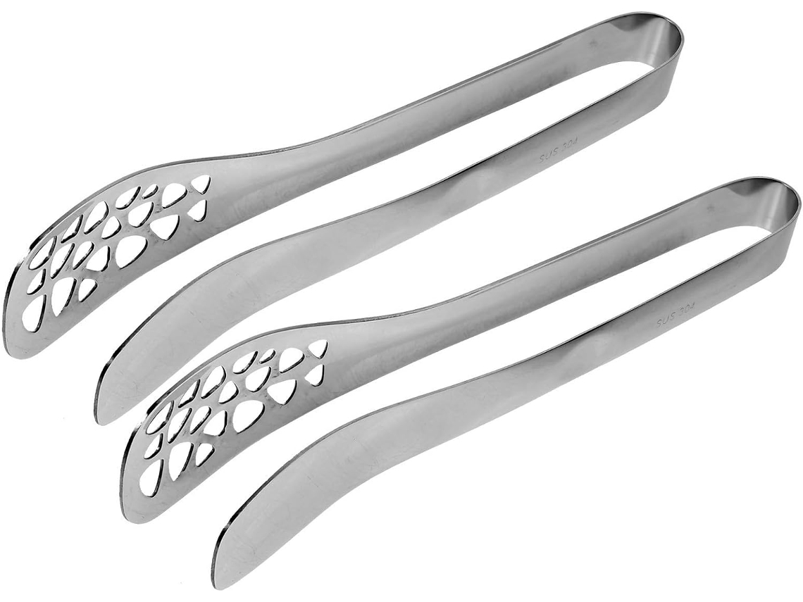 Conjunto De 2 Pinças Para Bife Em Aço Inoxidável Com Cabos Ergonômicos, Portáteis Para Churrasco, Culinária E Camping