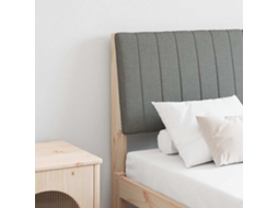 Vidaxl Cabeceira Estofada Cinza Escuro 135 Cm