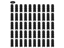 Kit 50 clips para estufa, tubo 20, fixar filme plástico, telas, ant insetos S/MARCA