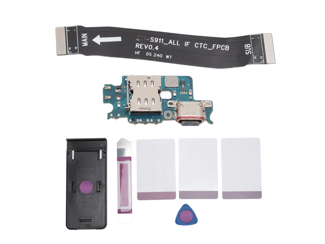 Aetheria conector de Dock Flex e Porta de Carregamento Usb C para Galaxy S23 Sm S911u com Kit de Ferramentas