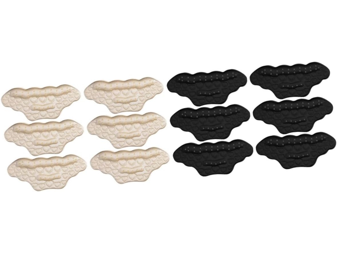 Conjunto De 6 Pares Protetores Calcanhar Adesivos Antiderrapantes E Confortáveis Para Sapatos Salto Alto Tênis