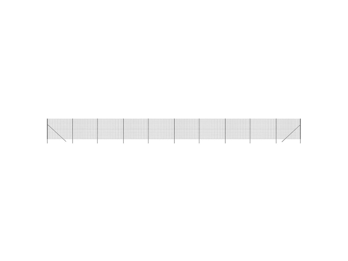 Cerca de Malha de Arame 1.6X25 M Aço Galvanizado Antracite VIDAXL