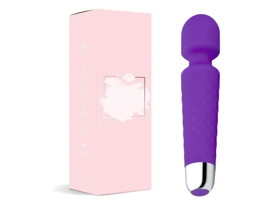 Yunzii Personal Mini Wand Massager Très Puissant Avec 8 Vitesses Et 20 Modes Différents ! Rechargeable Roxo Yunzii