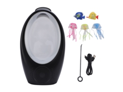 Aetheria lâmpada de Mesa Rgb com Alto falante Bt, Luz Noturna e Reprodutor de Ruído Branco Preto