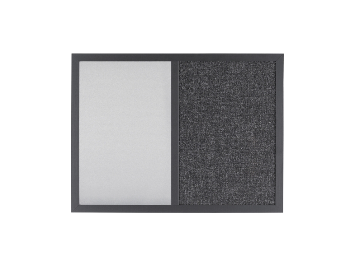 Bi Office Black Shadow Quadro Branco Combinado, Quadro Branco Magnético E Quadro De Tecido Cinzento Claro, 60 X 45 Cm Mx04434168