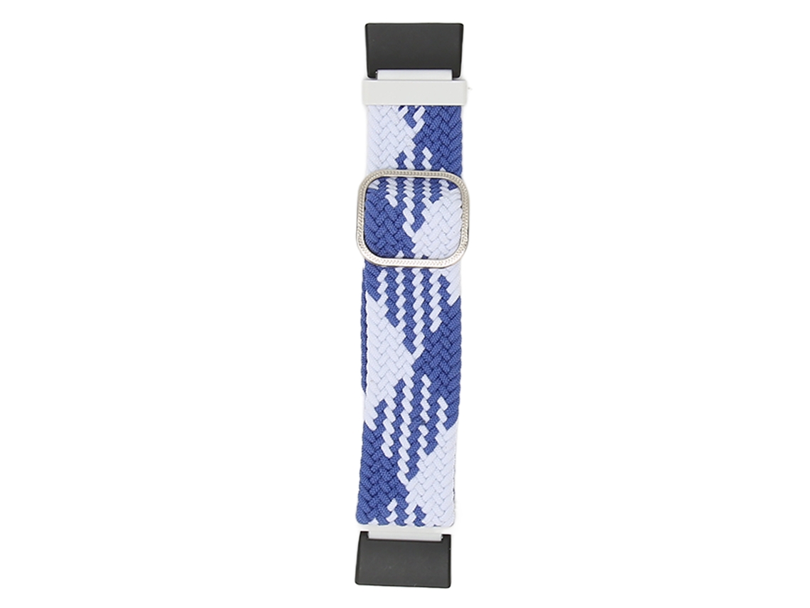 Pulseira Elástica Loop de Náilon para Redmi Watch 2 Ajustável Azul e Branco