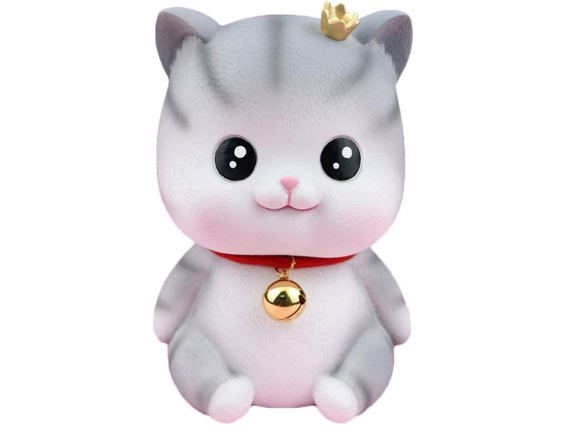 Cofrinho fofo em formato de gatinho para meninos e meninas, ideal para moedas, dinheiro, decoração de mesa e presente.