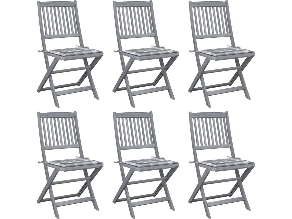 Folding Chair, Folding Chairs Vidaxl Cinzeto Madeira De Acácia (n/a)