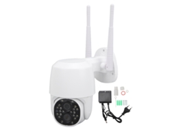 Câmara De Segurança Com Duas Lentes Wifi Com Visão Noturna Em Cor, Rastreamento Automático E Zoom 15x, Plugue Eu 110‑240v