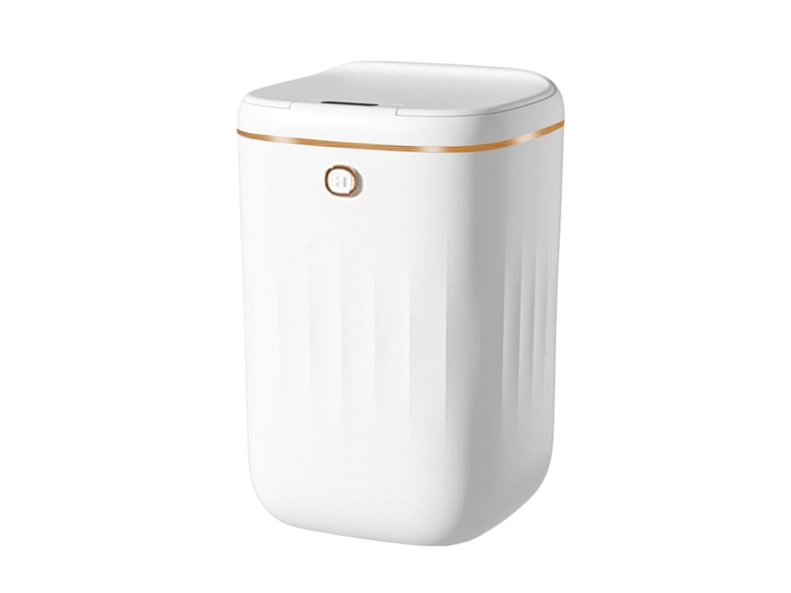 Baok-cubo De Lixo Automático 20l Sem Toque Sensor Pp Fácil De Limpar Impermeável Para Cozinha Banheiro Branco Ouro Baterias