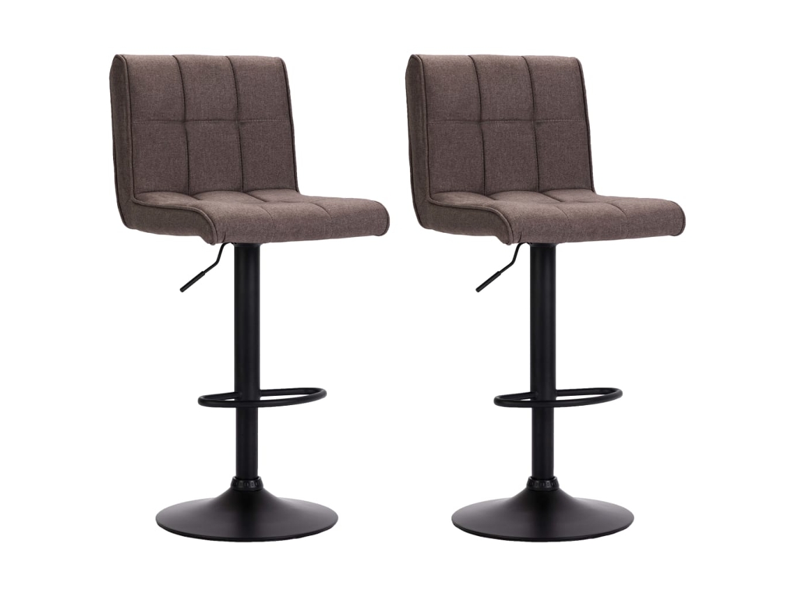 Bancos de Bar 2 Pcs Tecido Cinzento acastanhado MAISON EXCLUSIVE