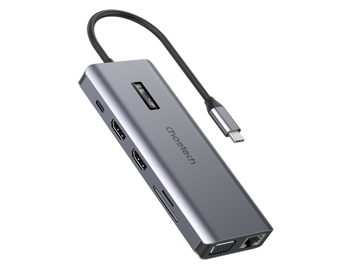 Hub Usb C 12 Em 1 Choetech Com Tela Conexão Universal F Brilvibera
