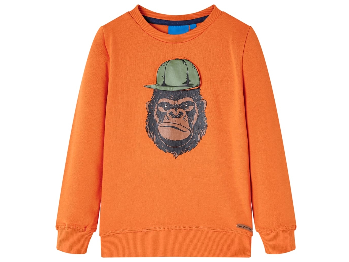 Sweatshirt Para Criança Laranja-escuro 104