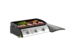 Gás Plancha 3 Queimadores 7,5 Kw. Superfície de Cozimento 61 X 35,5 Cm com Tampa. Gás liquefeito/propano. 63 X 47 X 25 Cm Branco Ge