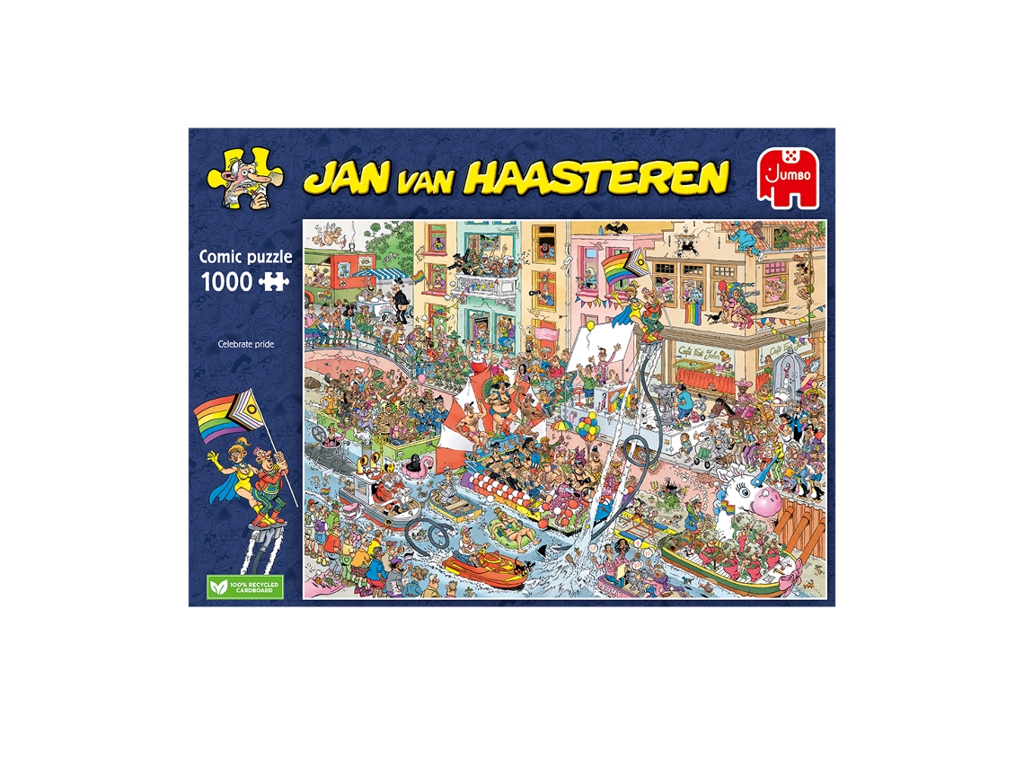 Puzzle Jan Van Haasteren Celebrate Pride! 1000Pcs 1000 Peças Humor