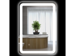 Espelho Casa De Banho Com Luzes Led 70x50 Cm Função Antiembaciamento 3 Temperaturas De Cor Ajustável E De Memória Prata