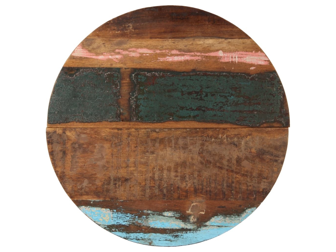 Tampo De Mesa Redondo 70 Cm 25 27 Mm Madeira Recuperada Maciã§a DKD HOME DECOR