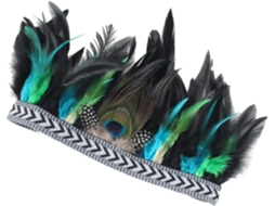 Tiara De Penas De Pavão Em Estilo Boêmio, Elástica E Confortável, Elegante.