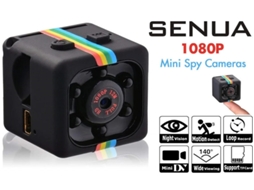 Minicâmera Bestvite 1080P, minicâmera portátil sem fio com visão noturna e detecção de movimento (preta)