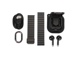 Relógio Inteligente 2 em 1 com Fones de Ouvido Bluetooth, Monitor de Atividade, Tela Tft 2.01 Polegadas