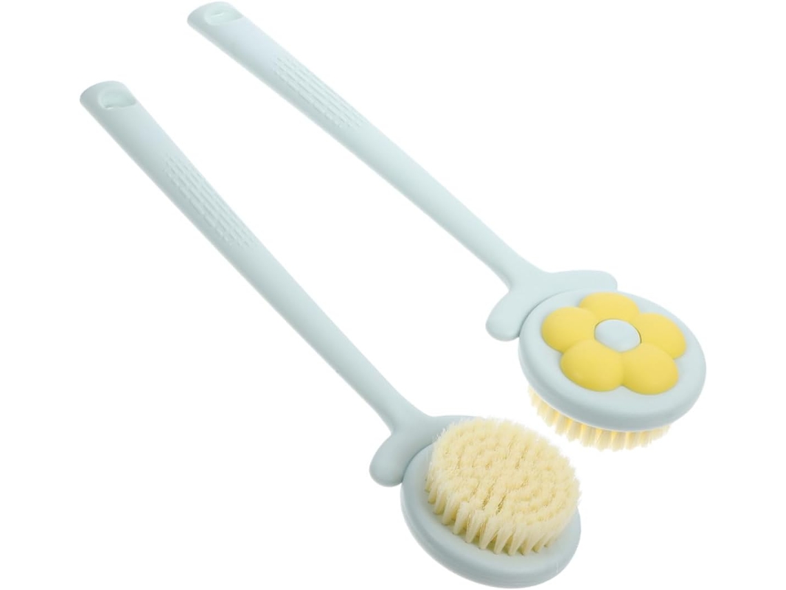 Conjunto De 2 Escovas Banho Ukcoco Com Cabo Longo E Cerdas Macias Esfoliantes Para O Corpo Escova Bucha Vegetal Limpeza