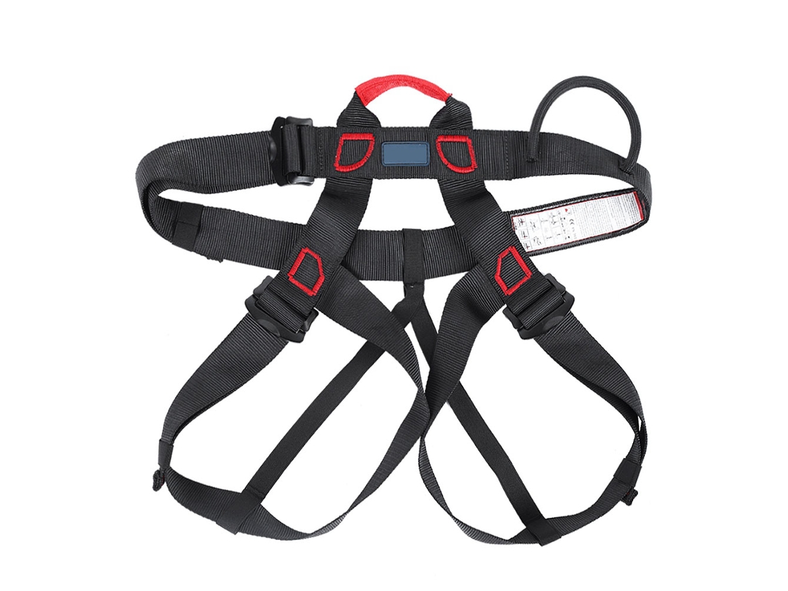 Cinto De Segurança Para Escalada Em Rochas, Alpinismo, Rappel E Trabalho Aéreo, Corpo Médio Preto